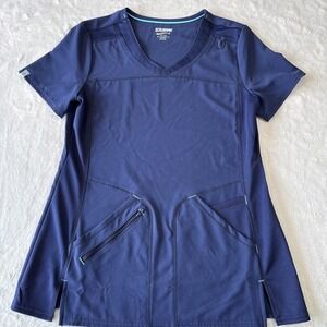 SCUBSTAR Women's NAVY Scrub‎ Top Size XS REGULAR Fit PERFOMANCE  4 POCKETS